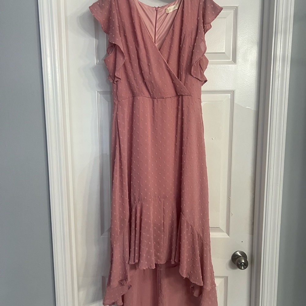 Altar'd State Dusty Pink High Low Dress size L Nwe